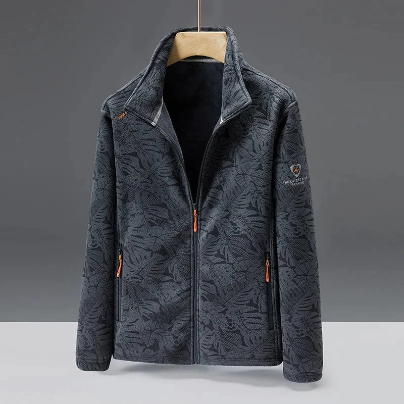 Veste polaire homme – Coupe standard – Col montant – Poches zippées – Texture douce