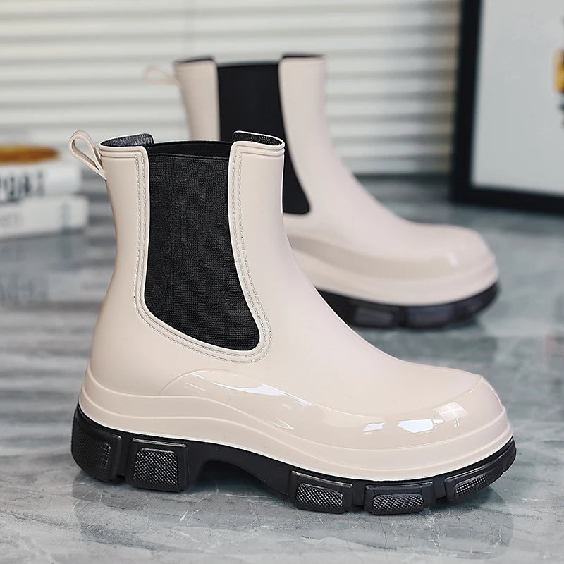 Bottes courtes femme – Imperméables – Enfilage facile – Semelle antidérapante