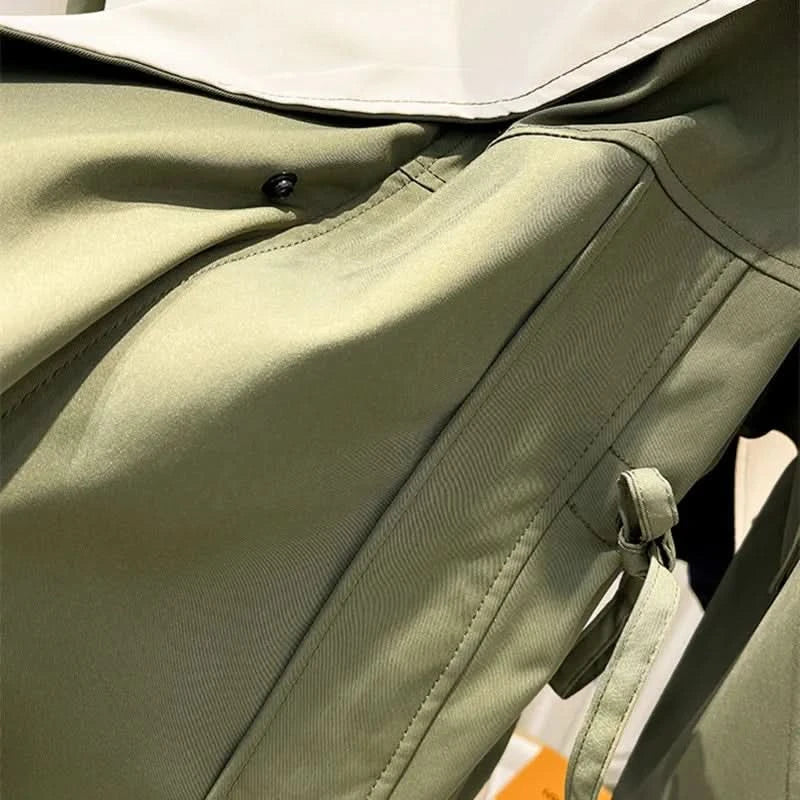 Veste Bicolore Élégante, Oversize et Fonctionnelle pour Femmes