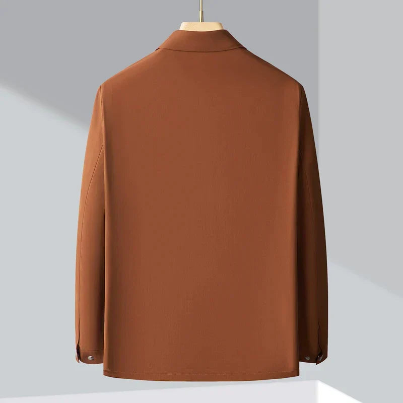 Veste homme – Coupe structurée – Longueur hanches – Col classique – Doublure à carreaux