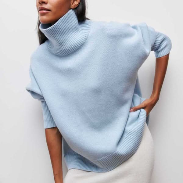 Pull à col roulé élégant, doux et confortable pour femme