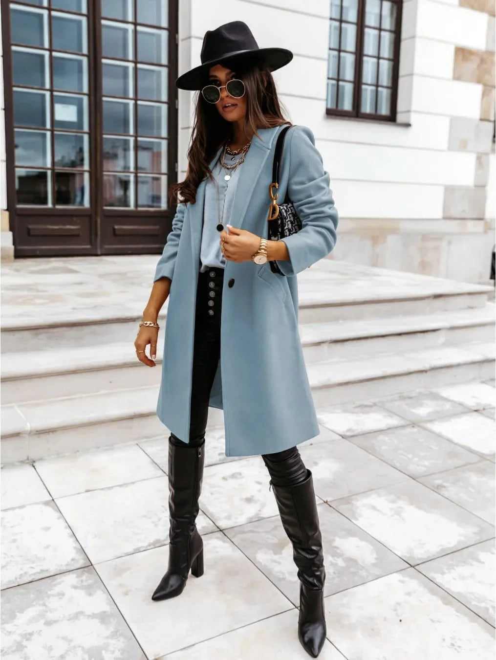Veste d'hiver élégante, intemporelle et confortable pour femme
