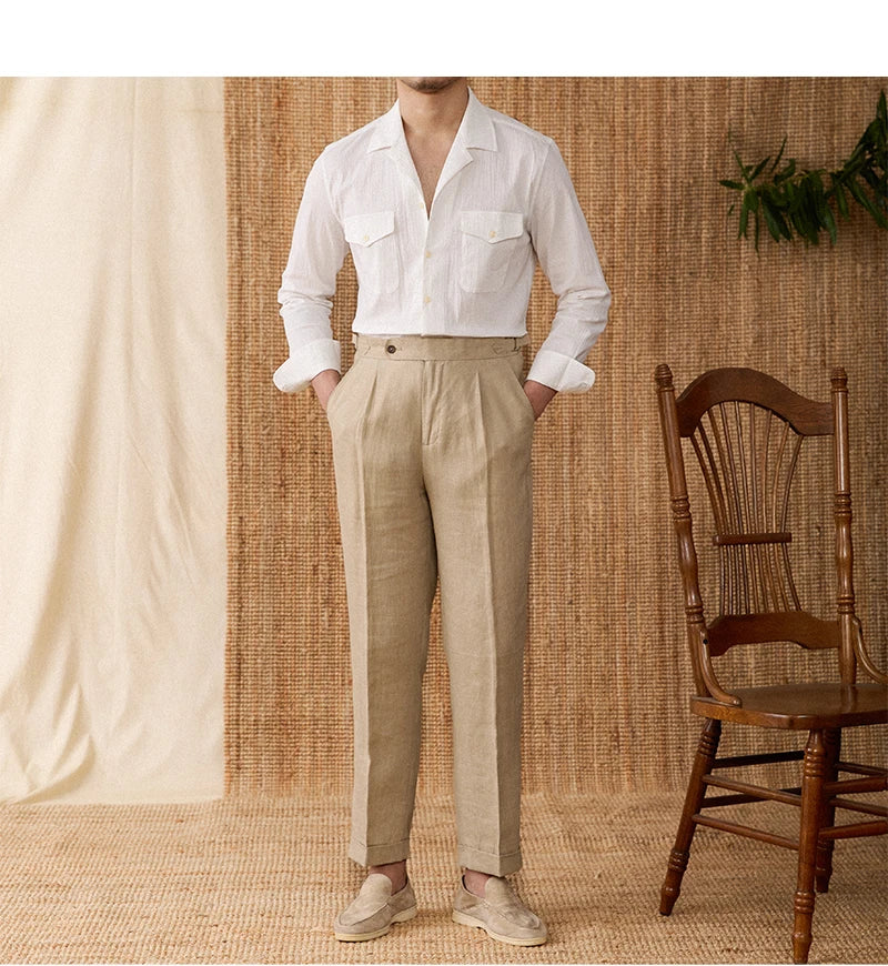 Chemise homme – Coupe classique – Manches longues – Coton mélangé respirant – Poches poitrine