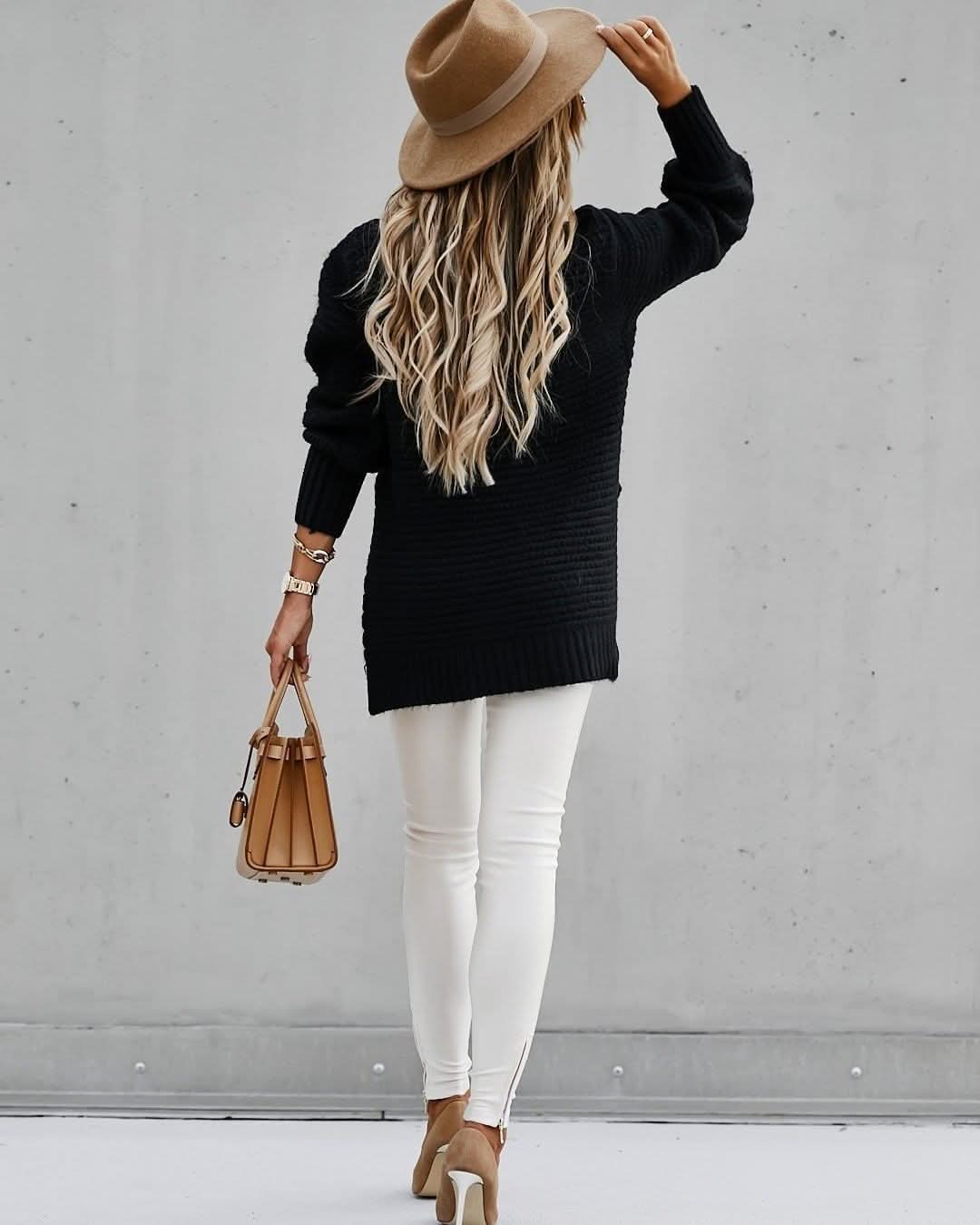 Pull en tricot élégant, chic et confortable pour femme
