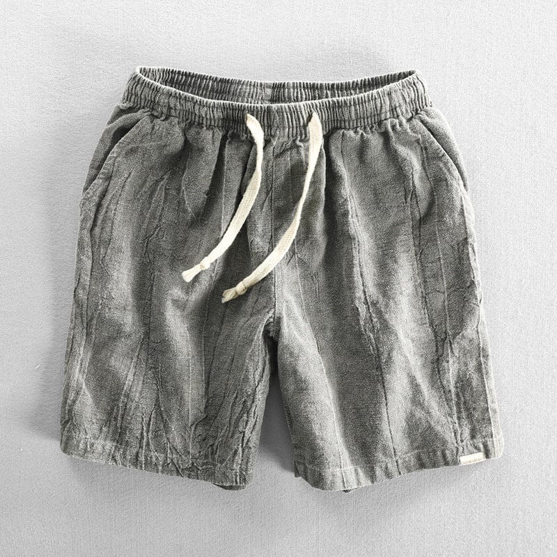 Short homme décontracté – Coupe ample – Tissu respirant – Taille élastique avec cordon