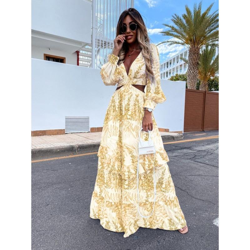 Robe maxi fleurie pour femme - Élégante et légère