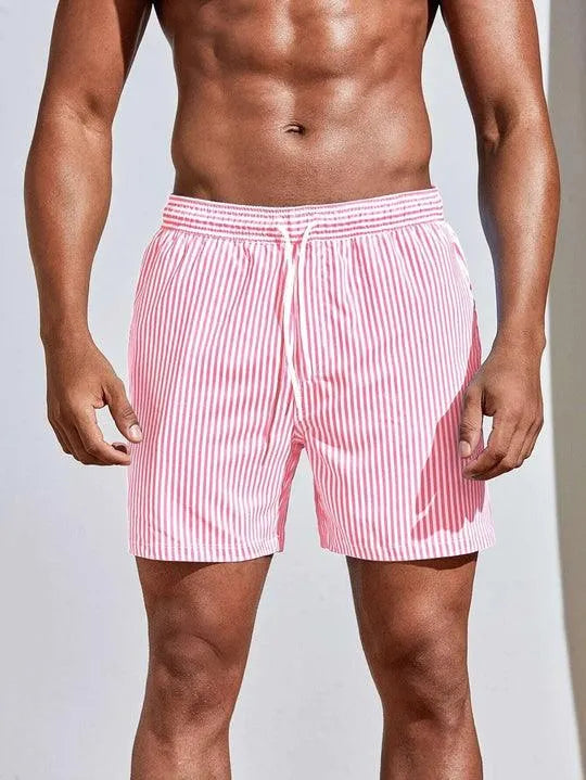 Short de Bain Homme - Séchage Rapide - Taille Élastique avec Cordon - Coupe Confortable