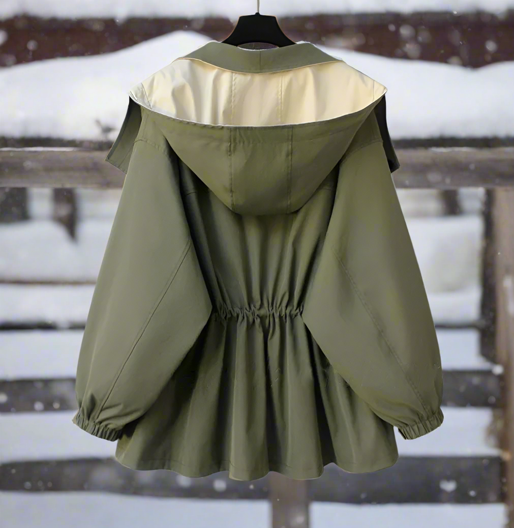 Veste Bicolore Élégante, Oversize et Fonctionnelle pour Femmes