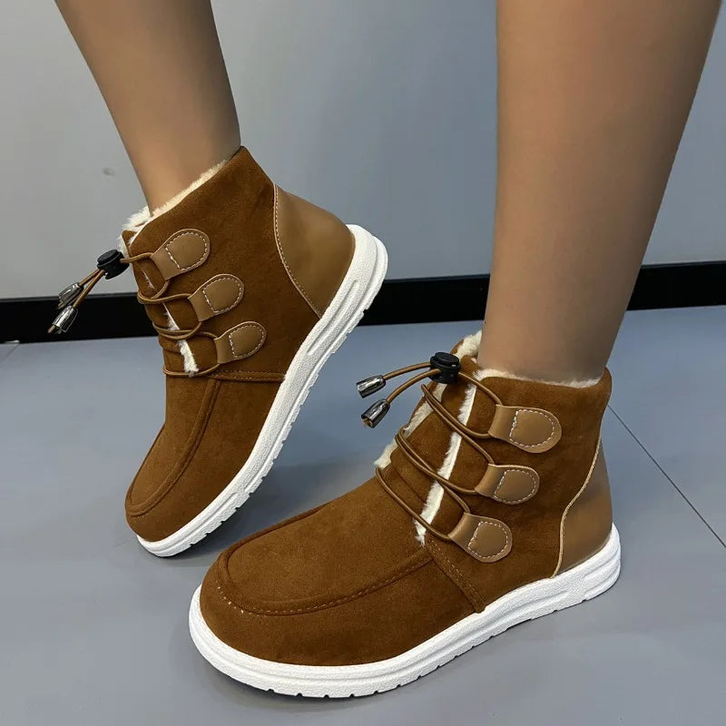 Bottes d'hiver décontractées pour femme - Chaudes et confortables