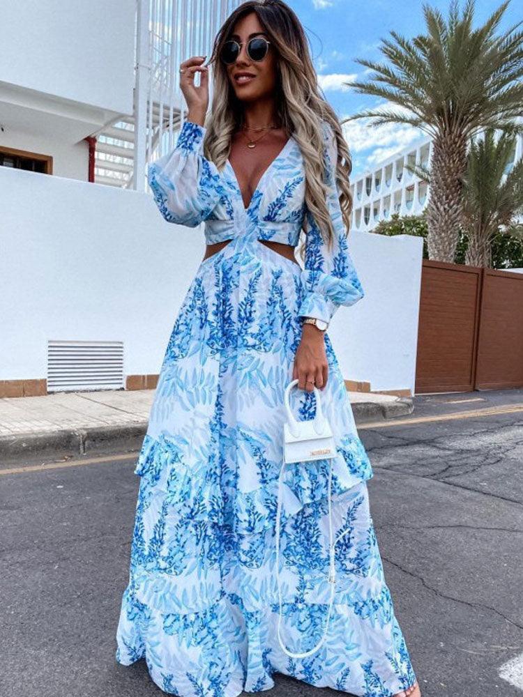 Robe maxi fleurie pour femme - Élégante et légère