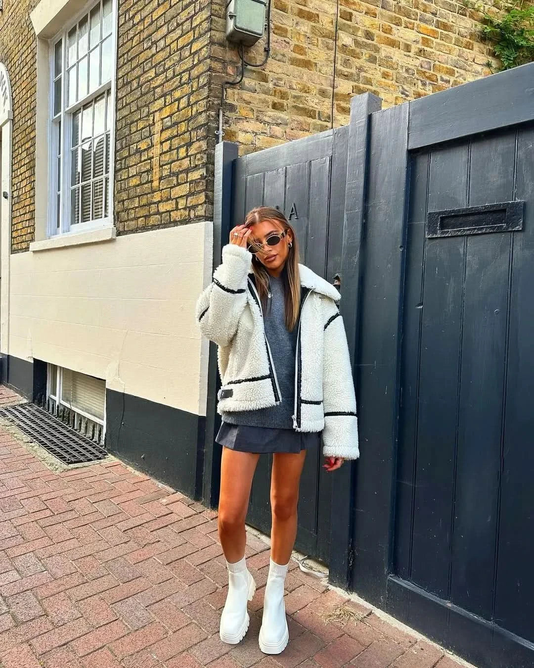 Veste à col montant classique, confortable et polyvalente pour femme