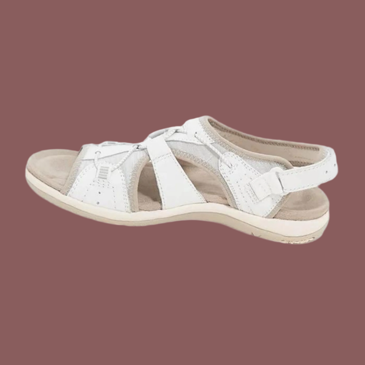 Sandales femme – Bout ouvert – Semelle coussinée – Brides réglables confort