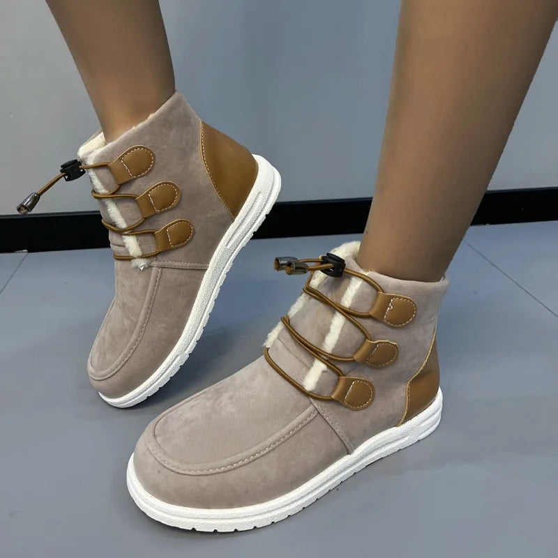 Bottes d'hiver décontractées pour femme - Chaudes et confortables