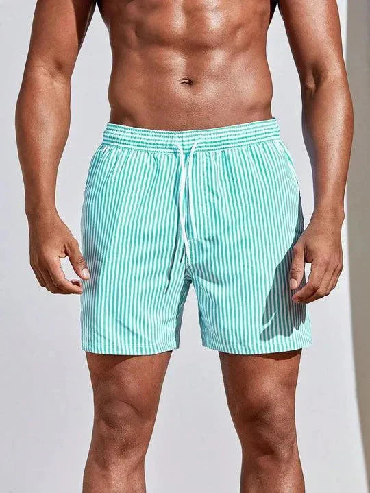 Short de bain homme – Coupe décontractée – Tissu séchage rapide – Taille ajustable