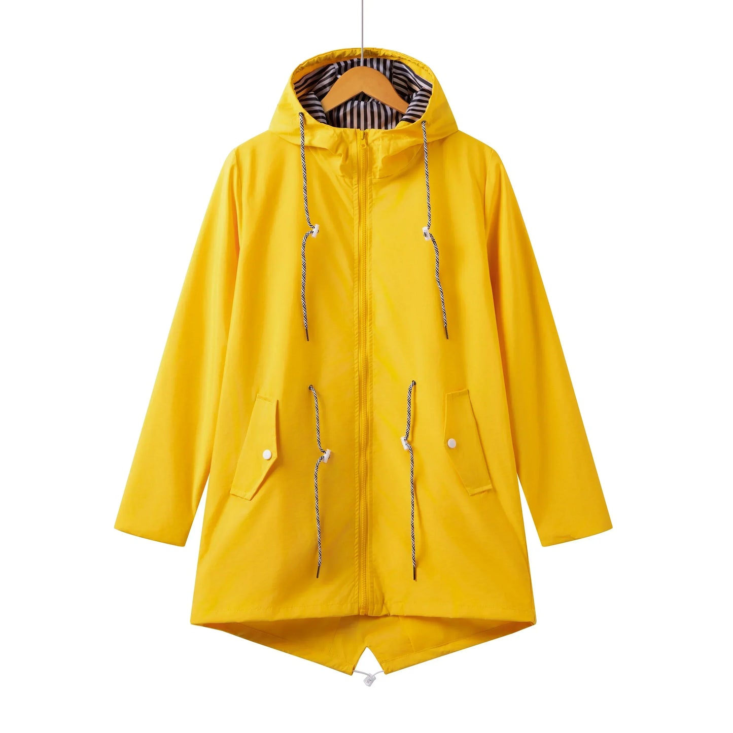 Manteau trench femme – Imperméable léger – Coupe décontractée – Capuche réglable