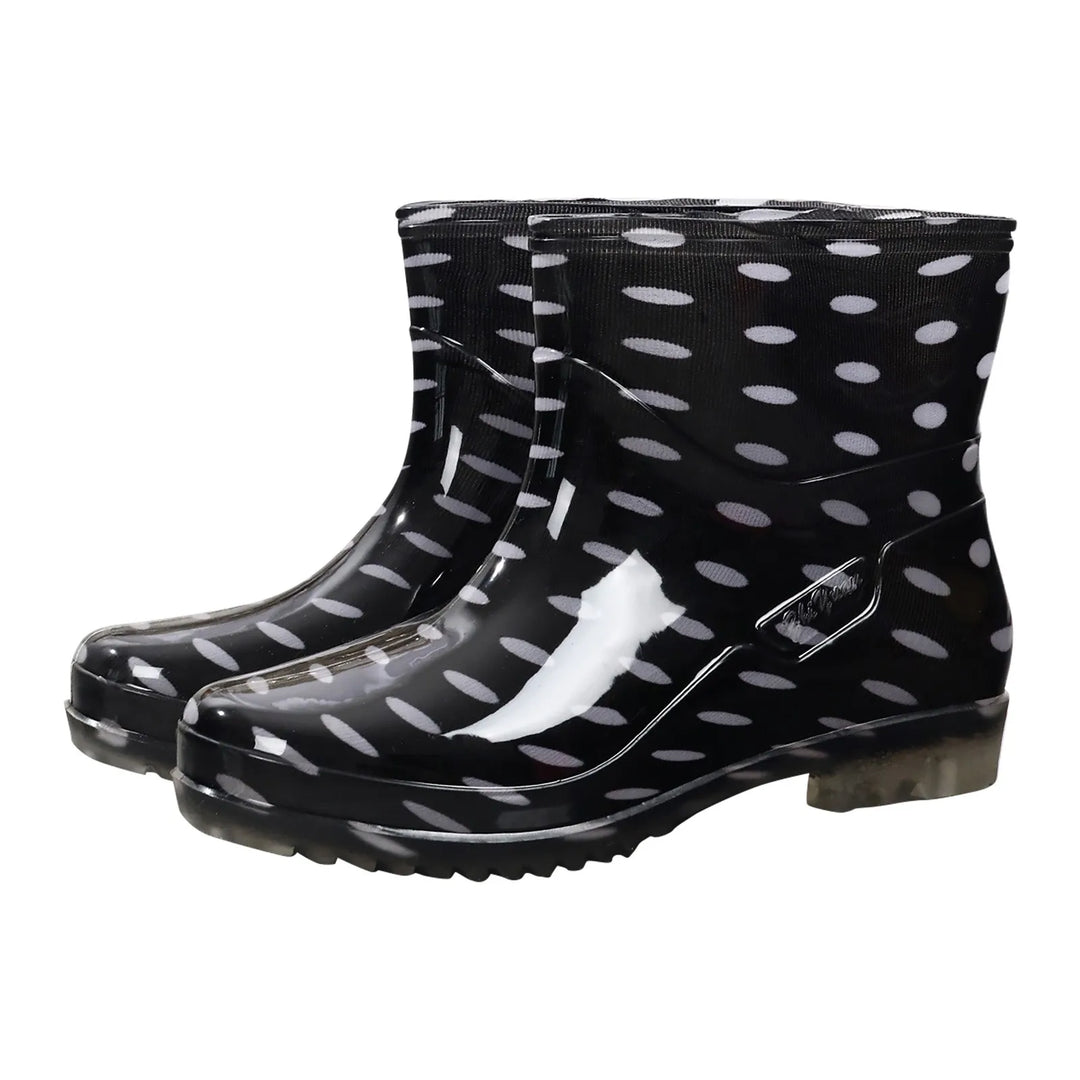 Bottes femme mi-mollet imperméables – Enfilage facile – Motif floral élégant