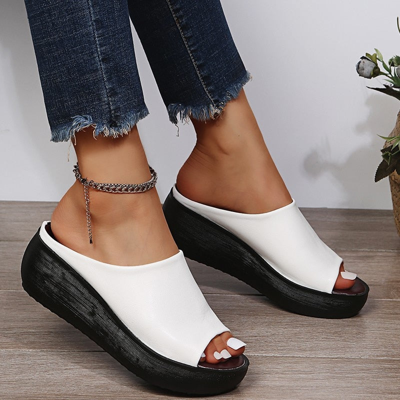 Sandales Femme – Design Minimaliste – Bout Ouvert – Semelle Confort Matelassée