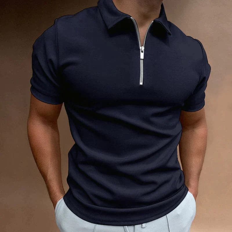 Justian - Polo de haute qualité avec zip
