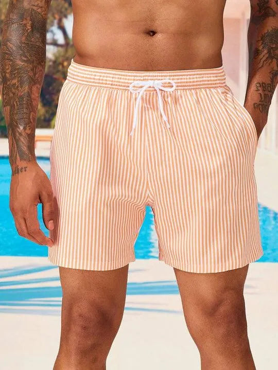 Short de Bain Homme - Séchage Rapide - Taille Élastique avec Cordon - Coupe Confortable
