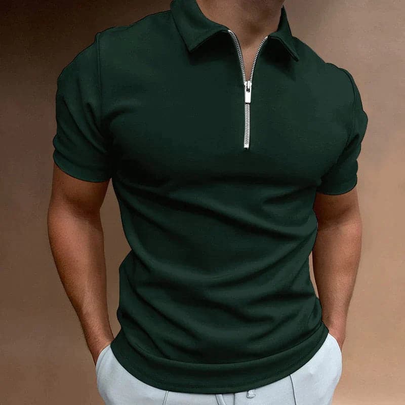 Justian - Polo de haute qualité avec zip