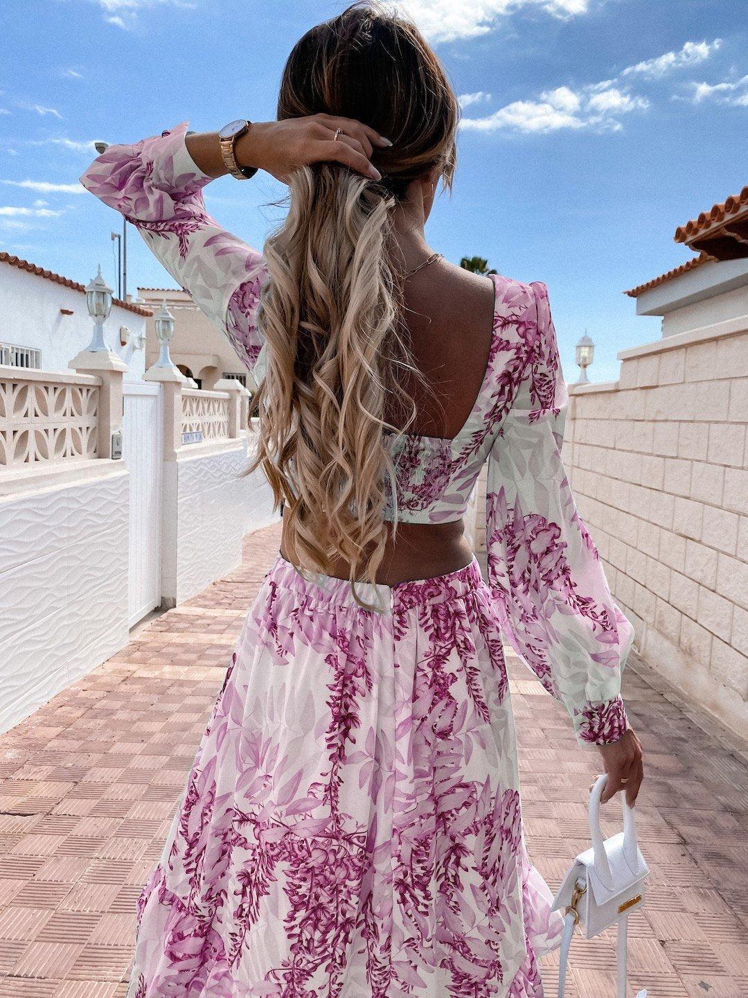 Robe maxi fleurie pour femme - Élégante et légère