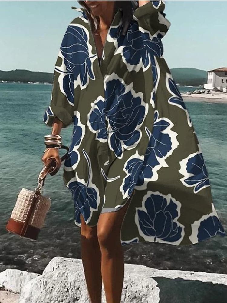Fina - Robe ample colorée aux motifs estivaux