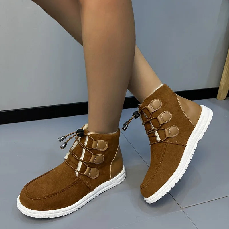 Bottes d'hiver décontractées pour femme - Chaudes et confortables