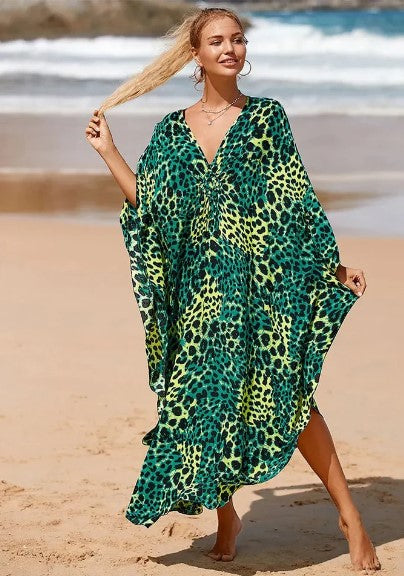 Tunique de Plage Femme – Coupe Ample – Tissu Léger – Col V Élégant