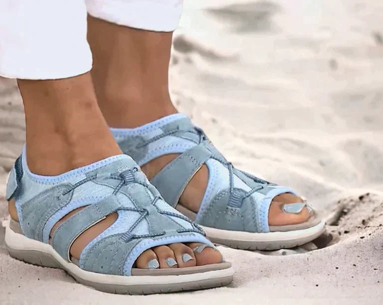 Sandales Femme – Confort Orthopédique – Cuir Souple – Semelle Antidérapante – Ajustables