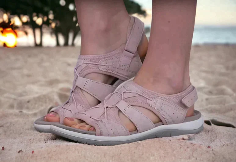 Sandales Femme – Confort Orthopédique – Cuir Souple – Semelle Antidérapante – Ajustables