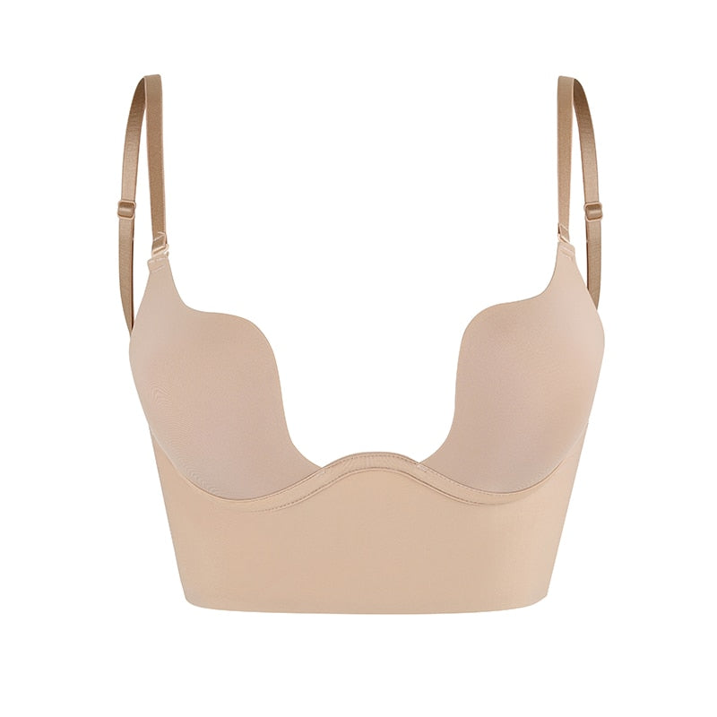Soutien-gorge femme dos nu – Longline invisible – Bretelles réglables – Maintien armatures