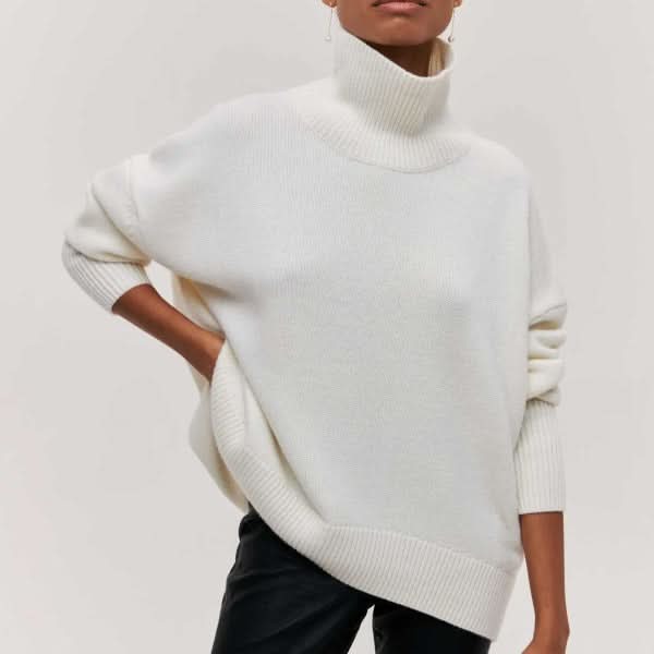 Pull à col roulé élégant, doux et confortable pour femme