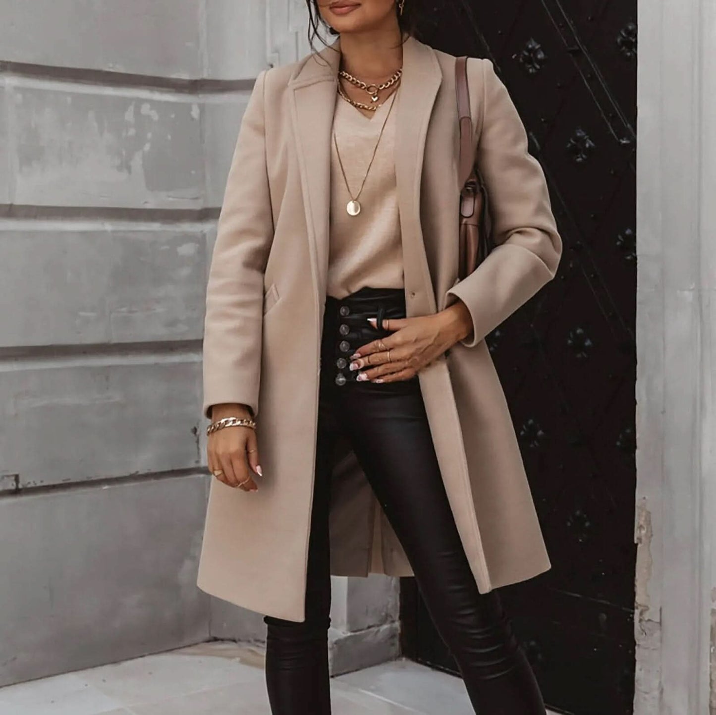 Veste d'hiver élégante, intemporelle et confortable pour femme