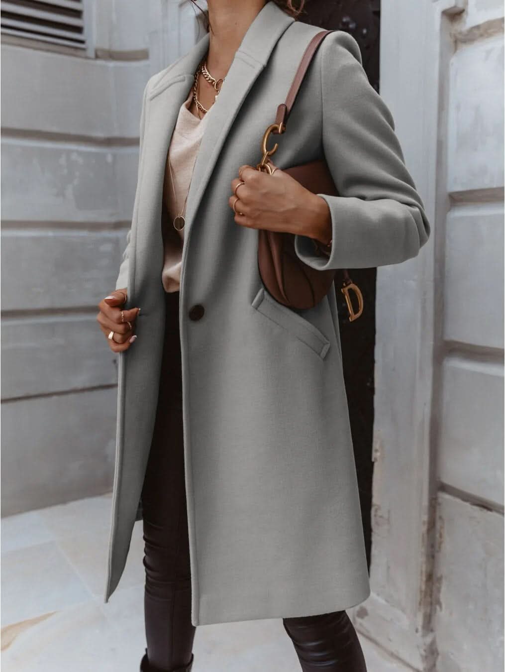 Veste d'hiver élégante, intemporelle et confortable pour femme
