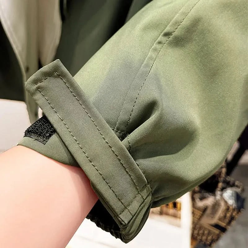 Veste Bicolore Élégante, Oversize et Fonctionnelle pour Femmes