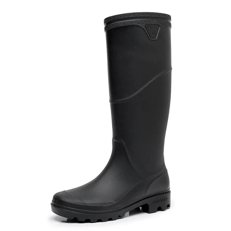 Bottes hautes homme – Caoutchouc imperméable – Semelle crantée – Maintien mollet