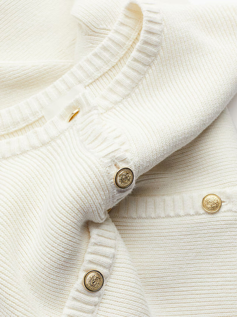 Robe Femme - Maille Boutonnée - Manches Courtes - Coupe Cintrée Élégante