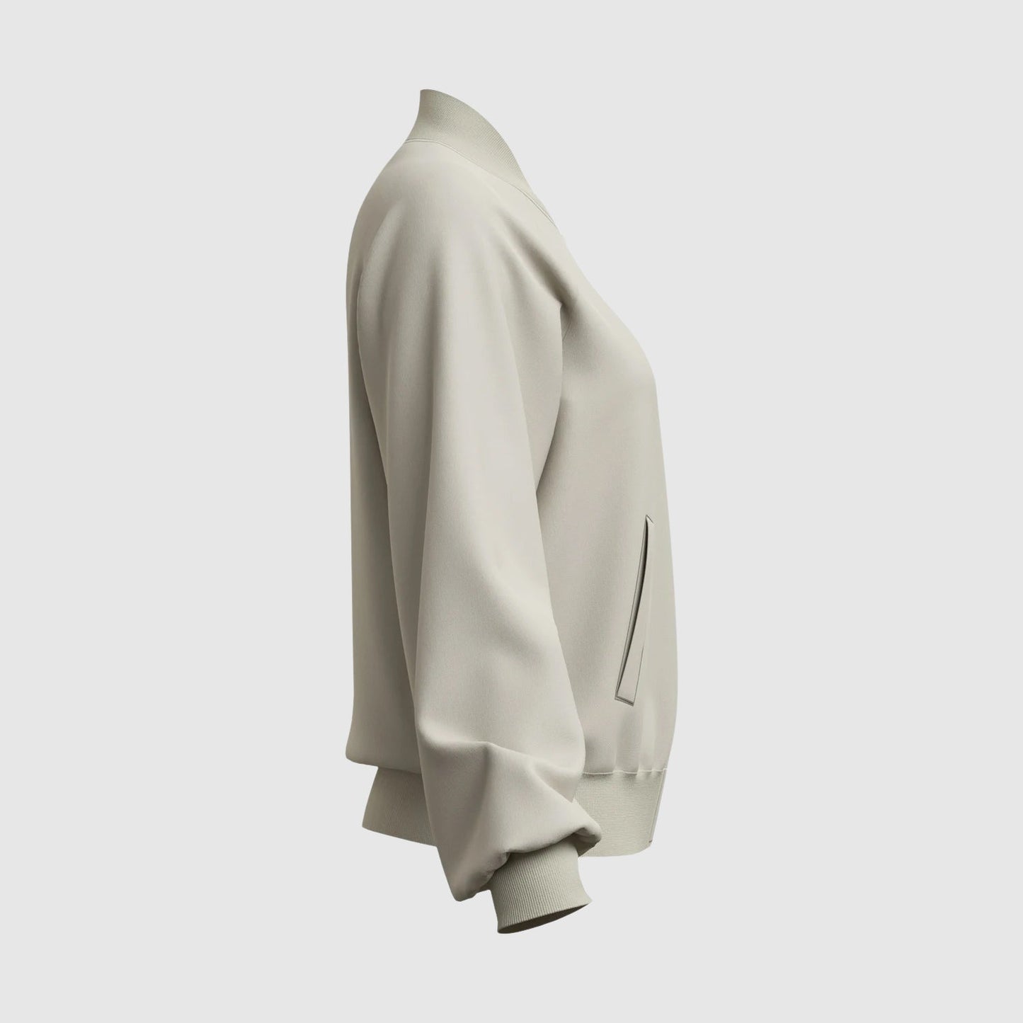 Blouson femme – Coupe décontractée – Coton léger – Col et poignets côtelés