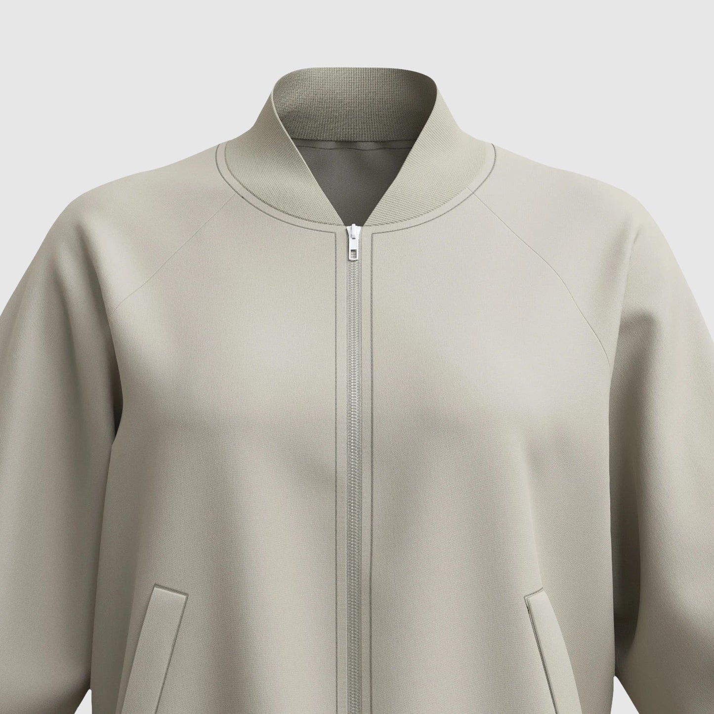 Blouson femme – Coupe décontractée – Coton léger – Col et poignets côtelés