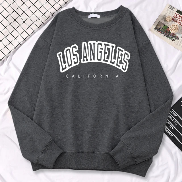 Sweatshirt femme oversize – coton – imprimé graphique – col rond – coupe ample