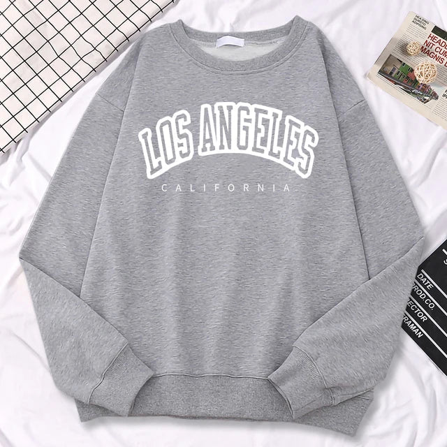 Sweatshirt femme oversize – coton – imprimé graphique – col rond – coupe ample