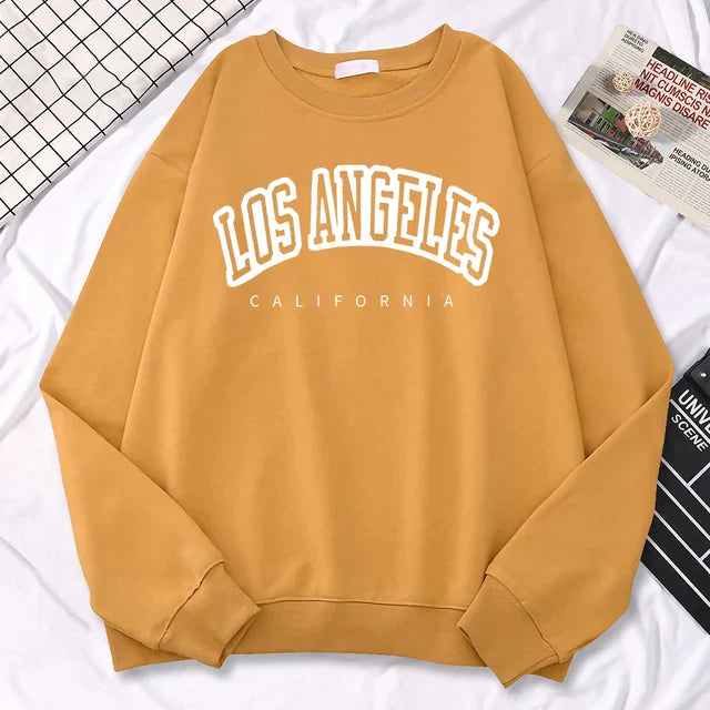 Sweatshirt femme oversize – coton – imprimé graphique – col rond – coupe ample