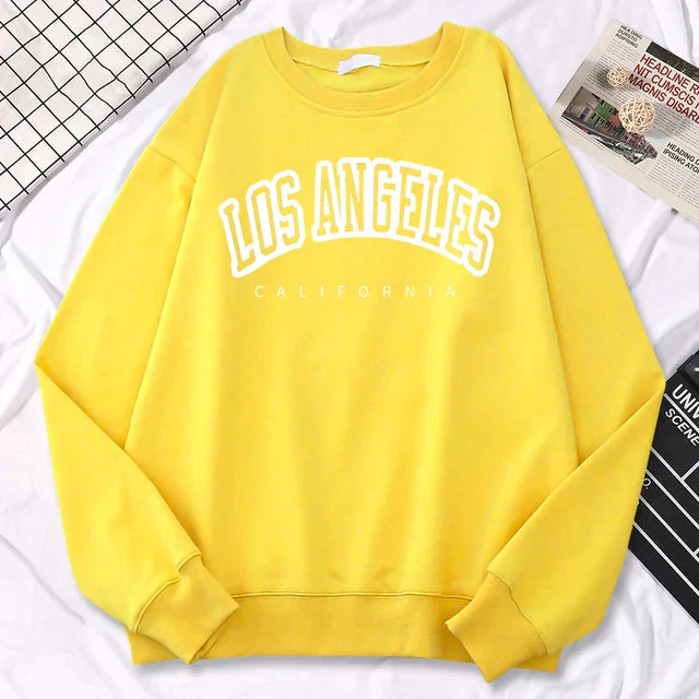 Sweatshirt femme oversize – coton – imprimé graphique – col rond – coupe ample