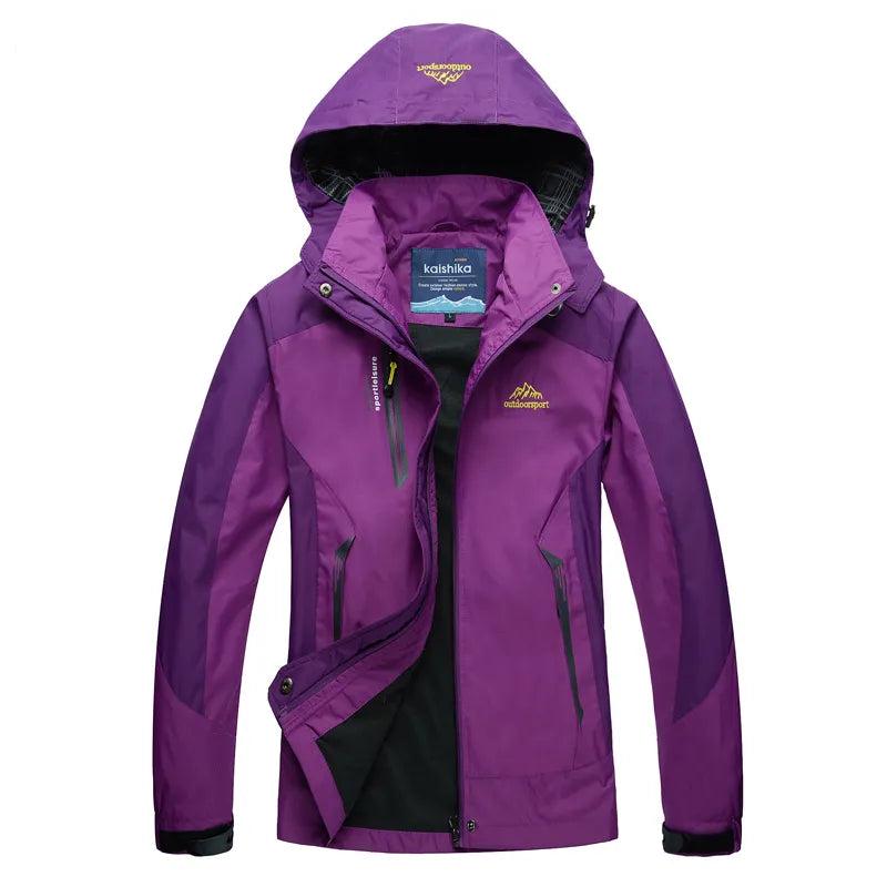 Veste imperméable femme – Coupe décontractée – Capuche réglable – Fermeture zippée
