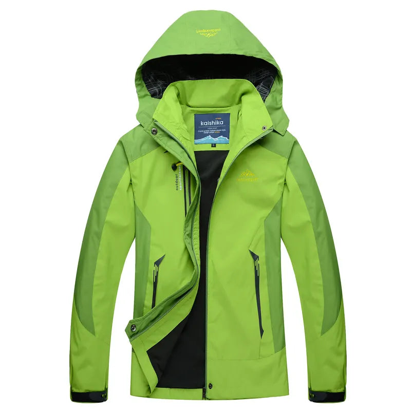 Veste imperméable femme – Coupe décontractée – Capuche réglable – Fermeture zippée