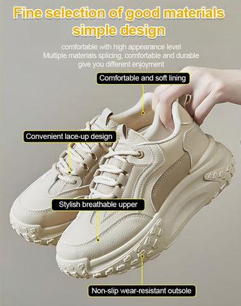 Sneakers confortables pour femmes - Tenissese à semelle épaisse