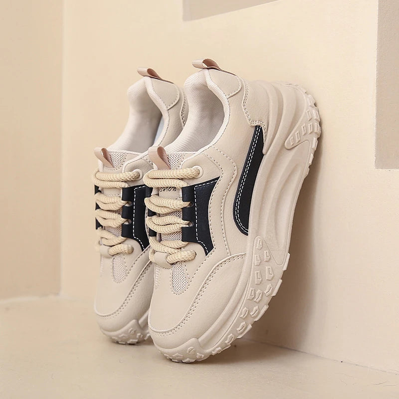 Sneakers confortables pour femmes - Tenissese à semelle épaisse