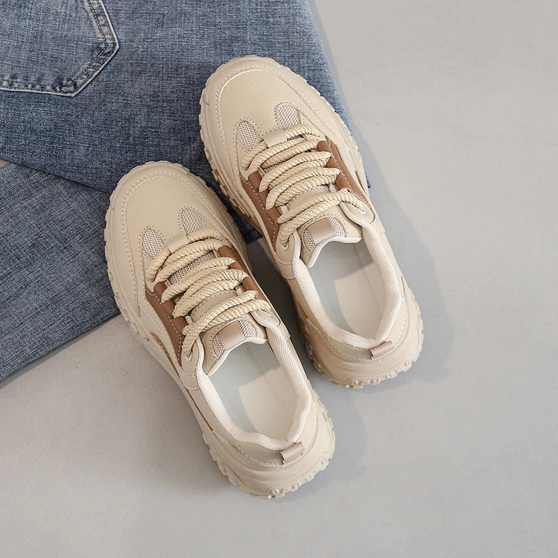 Sneakers confortables pour femmes - Tenissese à semelle épaisse