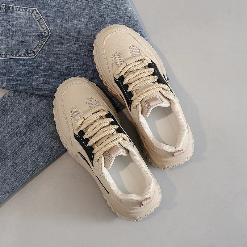 Sneakers confortables pour femmes - Tenissese à semelle épaisse