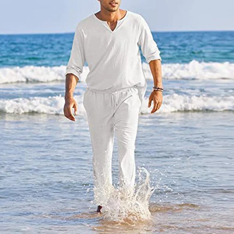 Achim- Costume en coton et lin pour homme